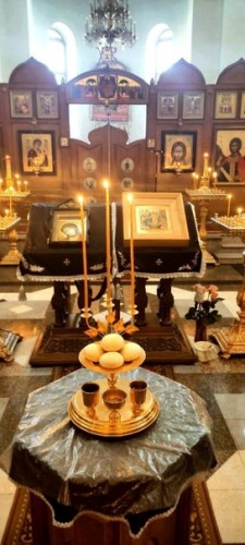 В канун Недели 5-й Великого поста игумен Нестор (Болков ) совершил всенощное бдение в Богоявленском мужском монастыре.