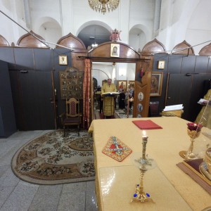 Игумен Нестор (Болков ) совершил Божественную Литургию в Богоявленском епархиальном мужском монастыре города Челябинска., 