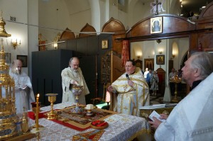 19 августа 2025 года, в день празднования Преображения Господа Бога и Спаса нашего Иисуса Христа, Игумен Нестор (Болков ) совершил Божественную Литургию в Богоявленском мужском монастыре города Челябинска., 