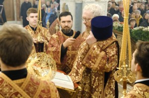 12 октября 2025 года Игумен Нестор(Болков) принял участие в Божественной Литургии в кафедральном соборе Рождества Христова., 