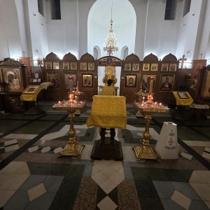 В Богоявленском епархиальном мужском монастыре города Челябинска совершили всенощное бдение с литией., 
