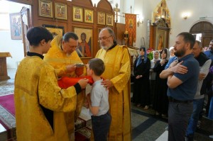 В Богоявленском епархиальном мужском монастыре города Челябинска совершили Божественную Литургию., 