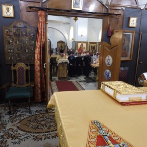 В Богоявленском епархиальном мужском монастыре города Челябинска совершили Божественную Литургию., 