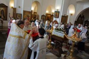 19 августа 2025 года, в день празднования Преображения Господа Бога и Спаса нашего Иисуса Христа, Игумен Нестор (Болков ) совершил Божественную Литургию в Богоявленском мужском монастыре города Челябинска., 