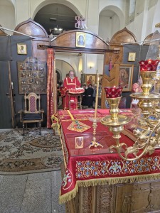 В Недели 6-ю по Пасхе Игумен Нестор (Болков ) совершил Божественную Литургию в Богоявленском епархиальном мужском монастыре., 