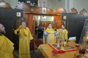 Игумен Нестор (Болков ) совершил Божественную Литургию в Богоявленском епархиальном мужском монастыре города Челябинска., 