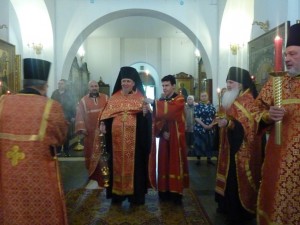 В канун Недели о слепом Игумен Нестор (Болков ) совершил всенощное бдение в Богоявленском мужском монастыре., 
