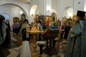 В Богоявленском епархиальном мужском монастыре Игумен Нестор (Болков ) совершил Всенощное бдение с литией., 