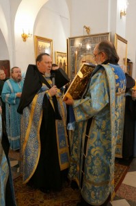 В Богоявленском епархиальном мужском монастыре Игумен Нестор (Болков ) совершил Всенощное бдение с литией., 