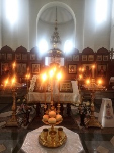 В канун Недели 7-й по Пасхе Игумен Нестор (Болков ) совершил всенощное бдение в Богоявленском мужском монастыре., 