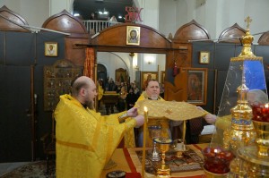 Игумен Нестор (Болков ) совершил Божественную Литургию в Богоявленском епархиальном мужском монастыре города Челябинска., 