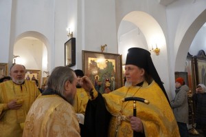 В канун Недели 20-й по Пятидесятнице и Памяти святых отцов VII Вселенского Собора,Иверской иконы Божией Матери, Игумен Нестор (Болков) совершил всенощное бдение в Богоявленской обители., 