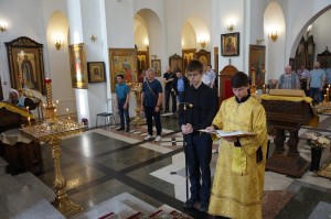 15 июня 2025 года, в 1-ю Неделю по Пятидесятнице и празднования Собора всех святых, Игумен Нестор (Болков) совершил Божественную Литургию в Богоявленском епархиальном мужском монастыре города Челябинска., 