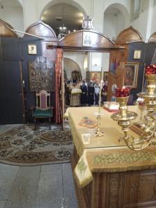 В Богоявленском епархиальном мужском монастыре города Челябинска совершили Божественную Литургию., 