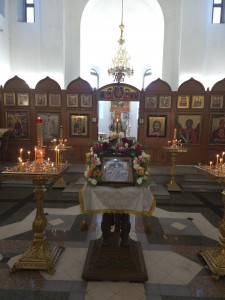 В Богоявленском епархиальном мужском монастыре города Челябинска совершили всенощное бдение с литией., 