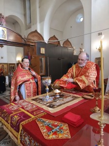 В праздник Преполовения Пятидесятницы Игумен Нестор (Болков) совершил Литургию в Богоявленском мужском монастыре Челябинска., 