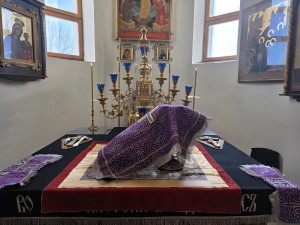 В Неделю 4-ю Великого поста Игумен Нестор (Болков) возглавил Божественную Литургию в Богоявленском мужском монастыре города Челябинска., 