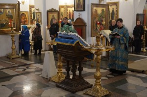 В Богоявленском епархиальном мужском монастыре совершили всенощное бдение  с литией., 