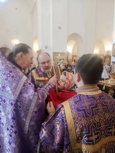 В Неделю 4-ю Великого поста Игумен Нестор (Болков) возглавил Божественную Литургию в Богоявленском мужском монастыре города Челябинска., 