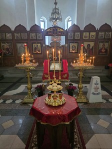 В канун Недели о слепом, Игумен Нестор (Болков) возглавил всенощное бдение в Богоявленском мужском монастыре Челябинска., 
