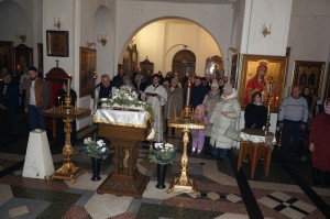 В Богоявленском епархиальном мужском монастыре Игумен Нестор (Болков ) возглавил Всенощное бдение с литией., 