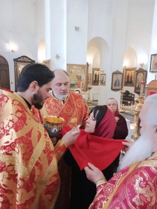 В праздник Преполовения Пятидесятницы Игумен Нестор (Болков) совершил Литургию в Богоявленском мужском монастыре Челябинска., 