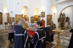 В Богоявленском мужском монастыре совершили первую в наступившем году Литургию Преждеосвященных Даров., 