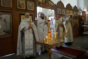 В Неделю 7-ю по Пасхе, святых 318 богоносных отцов Первого Вселенского Собора, Игумен Нестор (Болков) возглавил Литургию в Богоявленском мужском монастыре Челябинска., 
