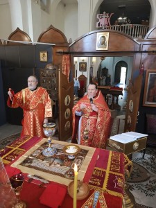 В праздник Преполовения Пятидесятницы Игумен Нестор (Болков) совершил Литургию в Богоявленском мужском монастыре Челябинска., 