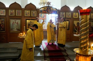 В день церковного новолетия Игумен Нестор (Болков) совершил Божественную Литургию святителя Иоанна Златоуста., 