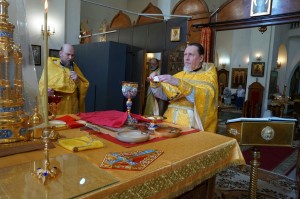 В праздник Рождества Иоанна Крестителя Игумен Нестор возглавил Литургию в Богоявленском мужском монастыре Челябинска., 