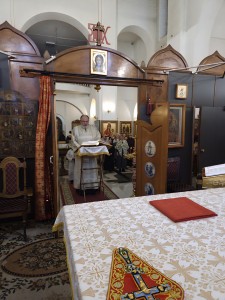 В Богоявленском мужском монастыре  совершили   Божественную Литургию  святителя Иоанна Златоуста в Неделю 33-ю по Пятидесятнице., 