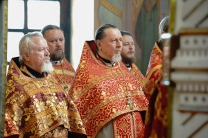 Настоятель Богоявленского мужского монастыря Челябинска Игумен Нестор (Болков) принял участие  в Божественной Литургии в храме Вознесения Господня города Касли., 