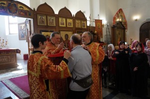 В день памяти жен-мироносиц Игумен Нестор (Болков ) совершил Божественную Литургию в Богоявленском мужском монастыре  Челябинска., 