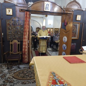 16 ноября 2025 года,в Неделю 23-ю по Пятидесятнице , Игумен Нестор (Болков ) настоятель Богоявленского мужского монастыря города Челябинска с клириками святой обители , совершил Божественную Литургию святителя Иоанна Златоустого в Богоявленском мужском мо, 