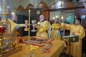 В Неделю 1-ю по Пятидесятнице,  Игумен Нестор (Болков ) возглавил Литургию в Богоявленском мужском монастыре Челябинска., 