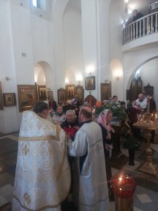 В Богоявленском епархиальном мужском монастыре Игумен Нестор (Болков ) возглавил Божественную Литургию в соединение с Великой вечерней(с чтением 8-ми паремий), Навечерие Рождества Христова (Рождественский сочельник)., 