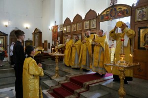 В Богоявленском мужском монастыре города Челябинска совершили Божественную Литургию., 
