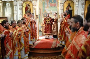 Настоятель Богоявленского мужского монастыря Челябинска Игумен Нестор (Болков) принял участие  в Божественной Литургии в храме Вознесения Господня города Касли., 