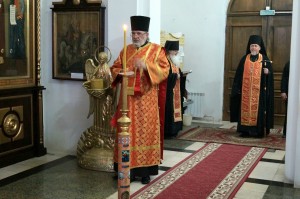 В канун Недели 5-й по Пасхе, о самаряныне, Игумен Нестор (Болков) совершил всенощное бдение в Богоявленском мужском монастыре Челябинска., 