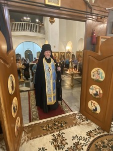 В канун Благовещения Пресвятой Богородицы , Игумен Нестор (Болков) возглавил всенощное бдение в Богоявленском мужском монастыре., 