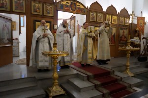 В Богоявленском мужском монастыре города Челябинска совершили Божественную Литургию., 