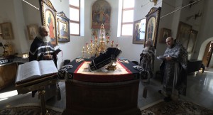 В Богоявленском мужском монастыре совершили первую в наступившем году Литургию Преждеосвященных Даров., 