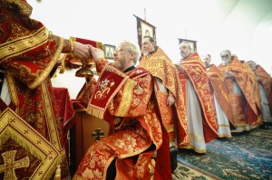 Настоятель Богоявленского мужского монастыря Челябинска Игумен Нестор (Болков) принял участие  в Божественной Литургии в храме Покрова Пресвятой Богородицы в селе Булзи., 