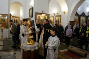 В Богоявленском епархиальном мужском монастыре Игумен Нестор (Болков ) возглавил Всенощное бдение с литией., 