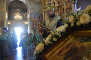 Настоятель Богоявленского мужского монастыря Челябинска игумен Нестор (Болков)  принял участие в Литургии в Свято- Симеоновском Кафедральном соборе., 