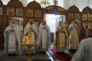 В праздник Вознесения Господня Игумен Нестор (Болков) возглавил Литургию в Богоявленском мужском монастыре  Челябинска., 