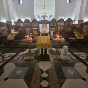 В канун 4-й Недели по Пятидесятнице Игумен Нестор возглавил всенощное бдение с литией в Богоявленском мужском монастыре Челябинска., 