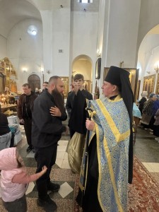 Игумен Нестор (Болков) возглавил всенощное бдение с литией в Богоявленском мужском монастыре., 