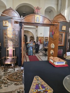 В Субботу Акафиста Похвалы Пресвятой Богородицы Игумен Нестор(Болков) возглавил Литургию в Богоявленском мужском монастыре города Челябинска., 